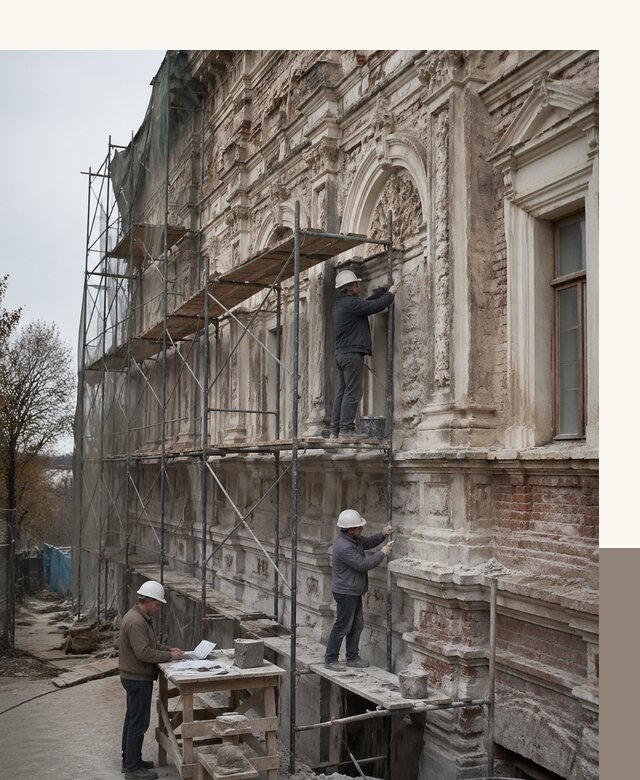 Реставрация объектов культурного наследия под ключ в Колпине